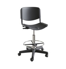 Кресло с сидением и спинкой из пластика Каппа 1 Pl (высокое) с опорным кольцом для ног