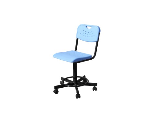 Кресло на винтовой опоре с сиденьем и спинкой из пластика КР20