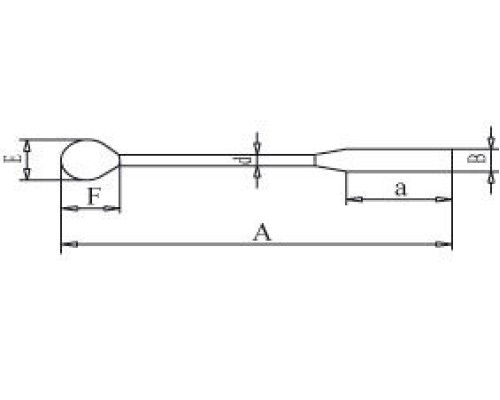 Шпатель-ложка Bochem химический, длина 180 мм, размер ложки 40x28 мм, титан