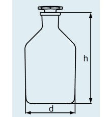 Бутыль DURAN Group 100 мл, NS14/15, узкогорлая, с пробкой, коричневое силикатное стекло