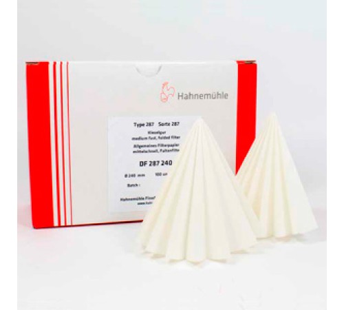 Кизельгуровые фильтры Hahnemühle 287, складчатые, Ø 125 мм Кизельгуровые фильтры Hahnemühle 287, складчатые, Ø 125 мм