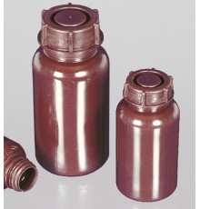 Бутыль широкогорлая, круглая, коричневая, объем 250 мл, материал РЕ-LD (Артикул 0320-0250)
